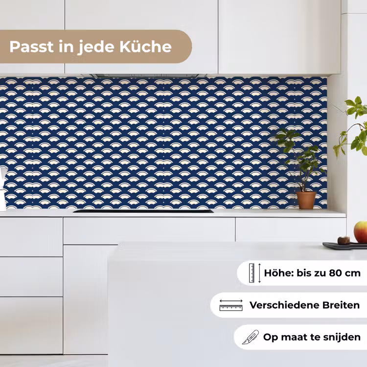 Japans - Blauw - Wit - Patronen keuken achterwand 2 middel 871 -sfeer4_DE
