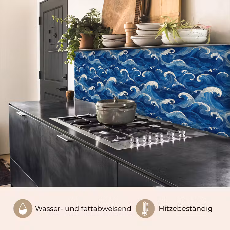 Japans - Oceaan - Golven - Blauw keuken achterwand 2 middel 871 -usp_DE