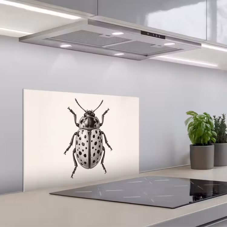 Kever - Insect - Vintage keuken achterwand spatscherm klein -3d_schuin