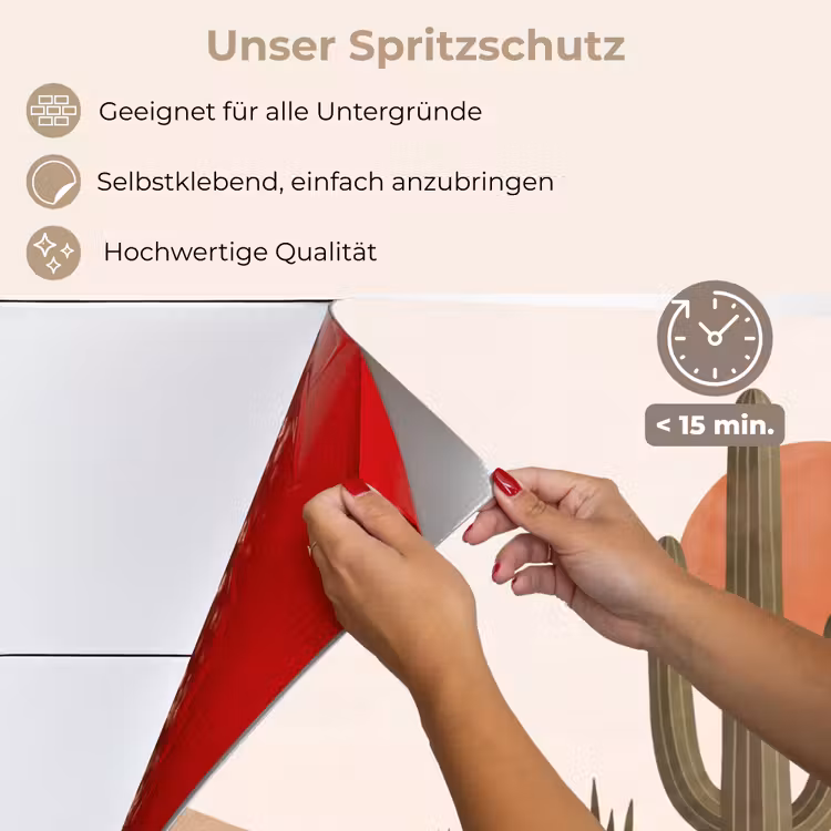 Cactus - Duinen - Modern - Landschap - Groen keuken achterwand spatscherm klein -spatscherm_DE
