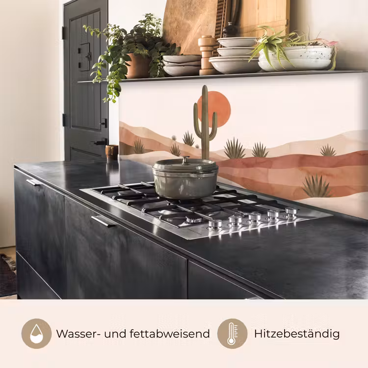 Cactus - Duinen - Modern - Landschap - Groen keuken achterwand 2 middel -usp_DE