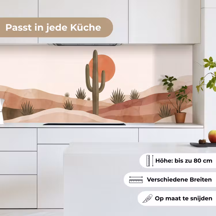 Cactus - Duinen - Modern - Landschap - Groen keuken achterwand 2 middel -sfeer4_DE