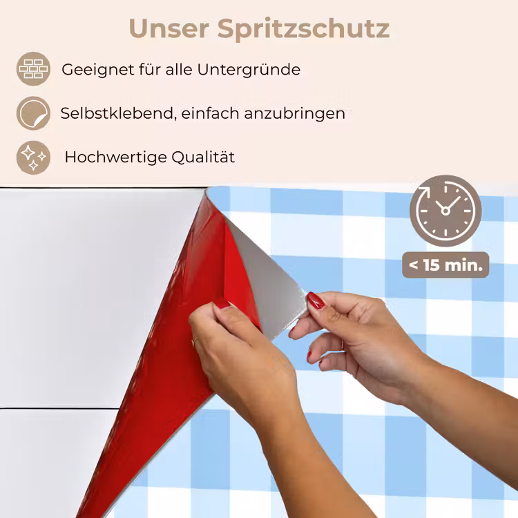 Ruit - Patroon - Blauw keuken achterwand spatscherm klein 900 -spatscherm_DE