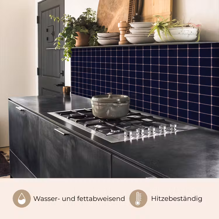 Plaid - Patroon - Blauw - Roze keuken achterwand 2 middel 871 -usp_DE