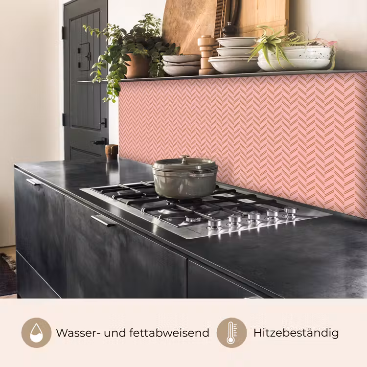 Plaid - Patroon - Visgraad - Roze keuken achterwand 2 middel 871 -usp_DE