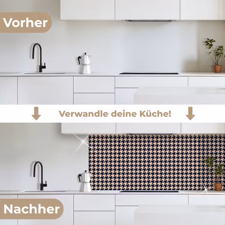 Plaid - Patroon - Ruit - Donkerblauw keuken achterwand 2 middel 871 -voor-na_DE