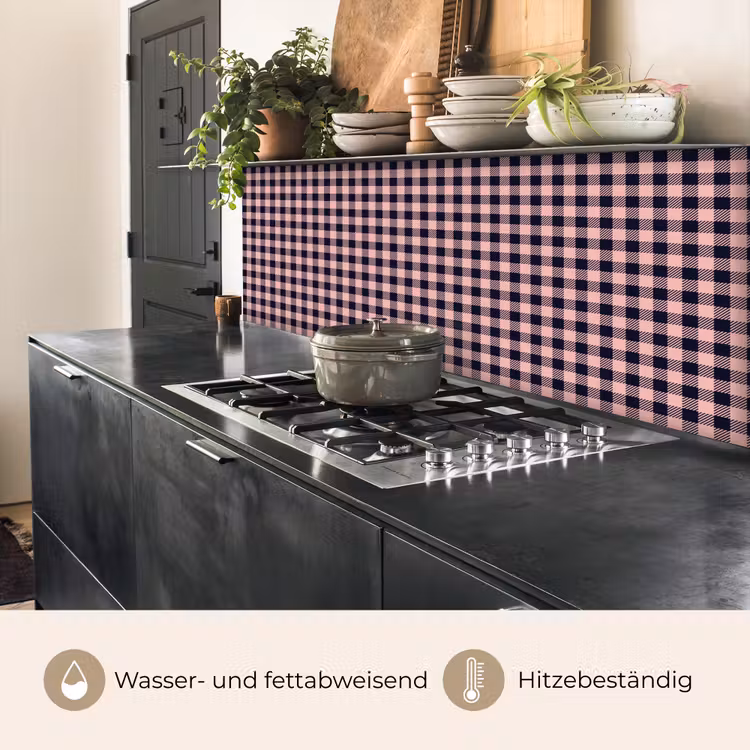 Plaid - Patroon - Roze - Zwart keuken achterwand 2 middel 871 -usp_DE