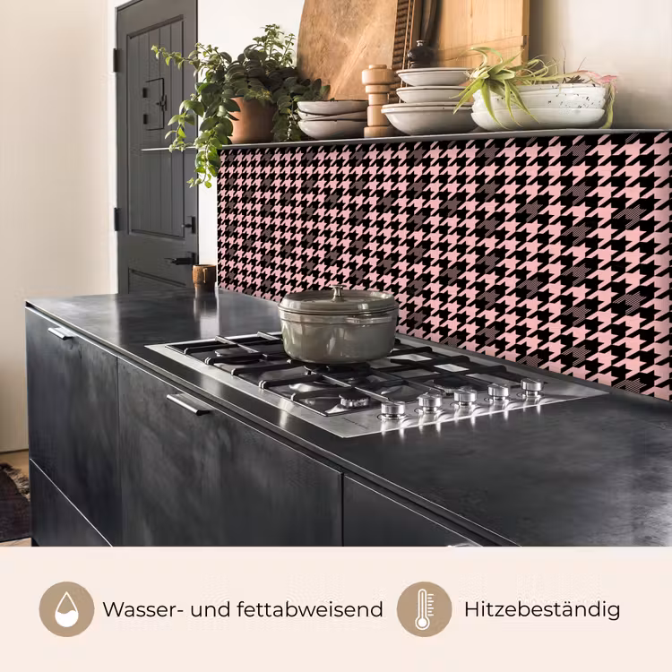 Plaid - Patroon - Zwart - Roze keuken achterwand 2 middel 871 -usp_DE