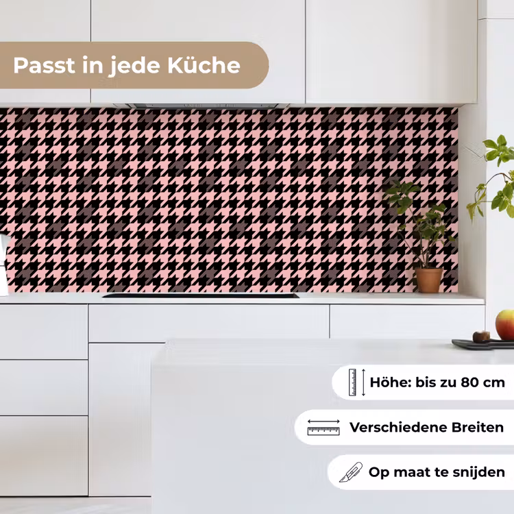 Plaid - Patroon - Zwart - Roze keuken achterwand 2 middel 871 -sfeer4_DE