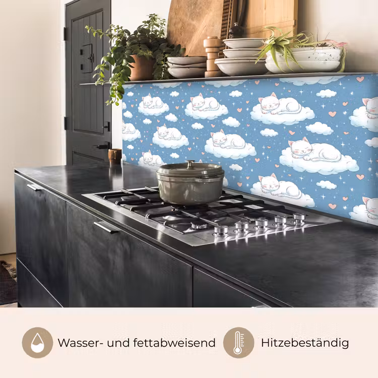Kitten - Wolken - Blauw keuken achterwand 2 middel 871 -usp_DE