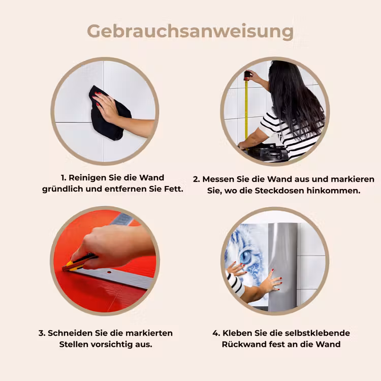 Kat - Patroon - Blauw keuken achterwand 2 middel -gebruiksaanwijzing_DE