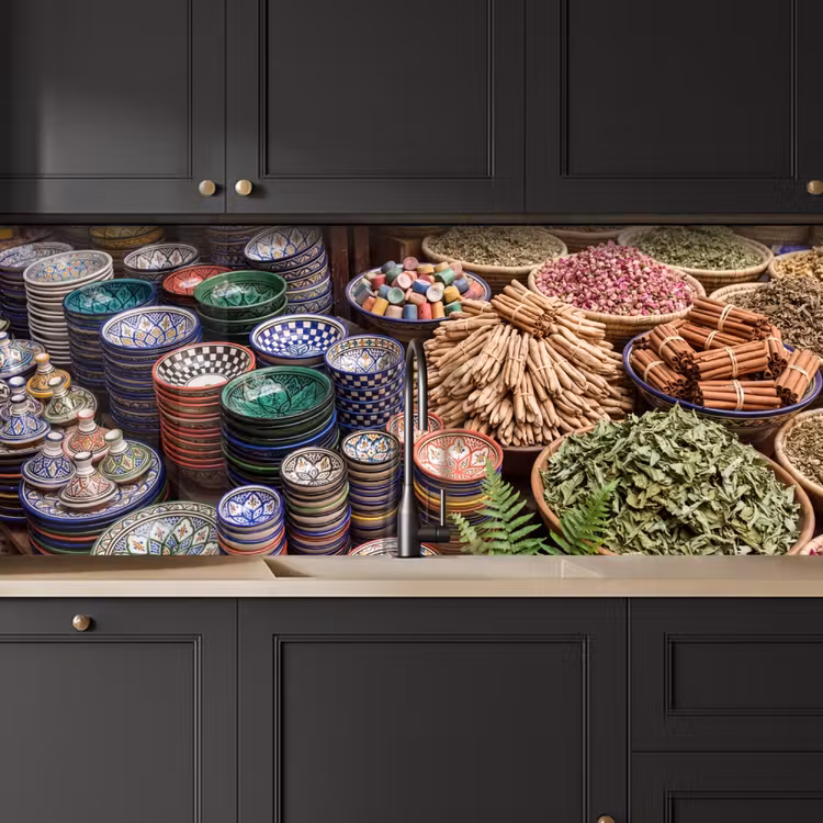 Küchenrückwand - Keramik – Orientalisch – Farbenfroh - Aardewerk - Oosters - Kleurrijk keuken achterwand 2 middel