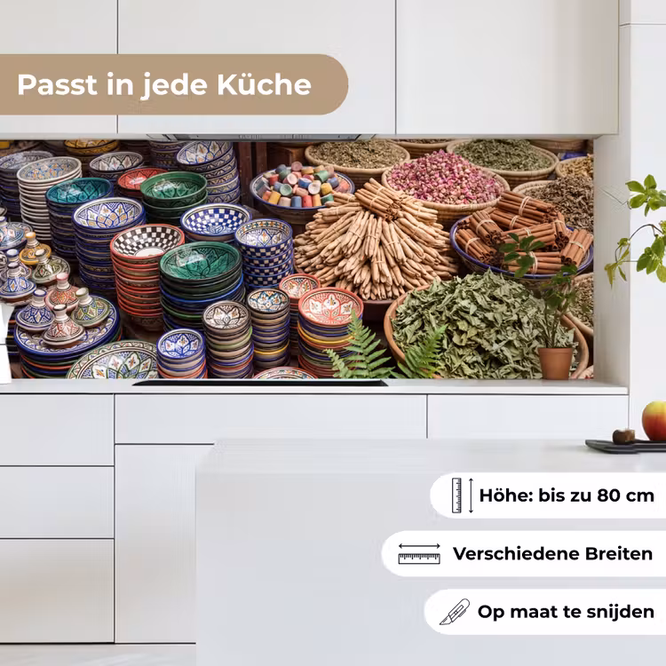 Küchenrückwand - Keramik – Orientalisch – Farbenfroh - Aardewerk - Oosters - Kleurrijk keuken achterwand 2 middel