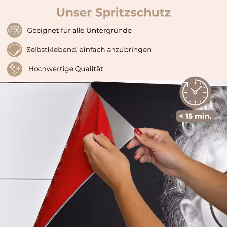 Kind - Vergrootglas - Portret - Zwart-wit keuken achterwand spatscherm klein -spatscherm_DE