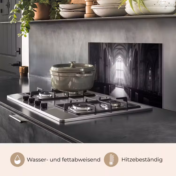 Kerk - Interieur - Lichtstralen - Architectuur - Klassiek keuken achterwand spatscherm klein -usp_DE