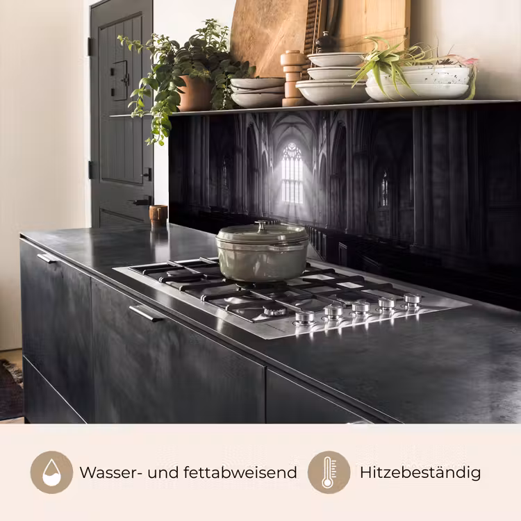 Kerk - Interieur - Lichtstralen - Architectuur - Klassiek keuken achterwand 2 middel -usp_DE