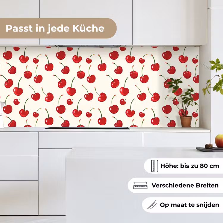 Kersen - Minimalistisch - Rood keuken achterwand 2 middel 871 -sfeer4_DE