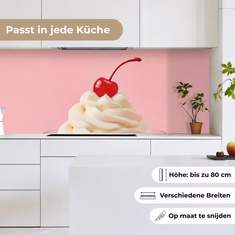 Kers - Slagroom - Roze keuken achterwand 2 middel -sfeer4_DE