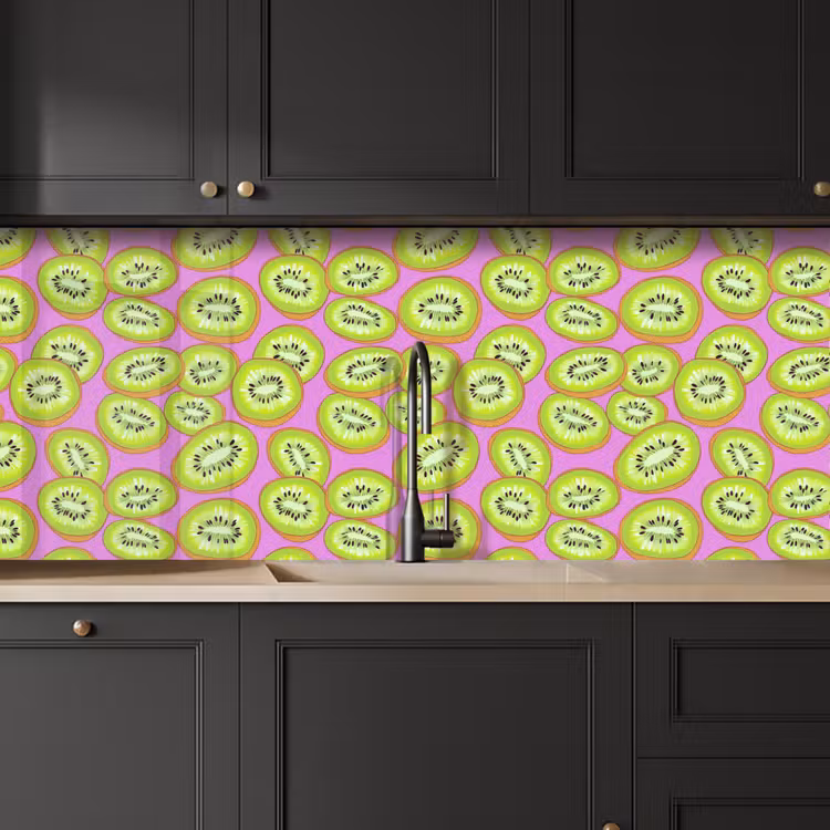 Kiwi - Speels - Groen keuken achterwand 2 middel 871 -sfeer1
