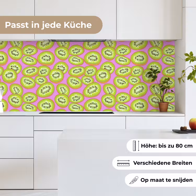 Kiwi - Speels - Groen keuken achterwand 2 middel 871 -sfeer4_DE