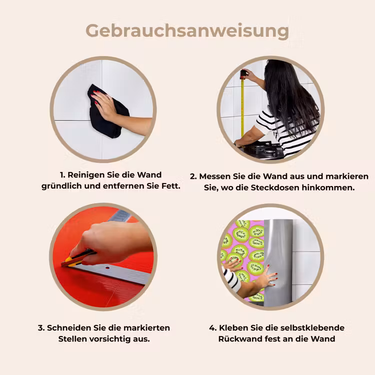 Kiwi - Speels - Groen keuken achterwand 2 middel 871 -gebruiksaanwijzing_DE