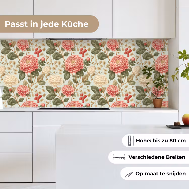 Klassiek - Botanisch - Veelkleurig keuken achterwand 2 middel 871 -sfeer4_DE