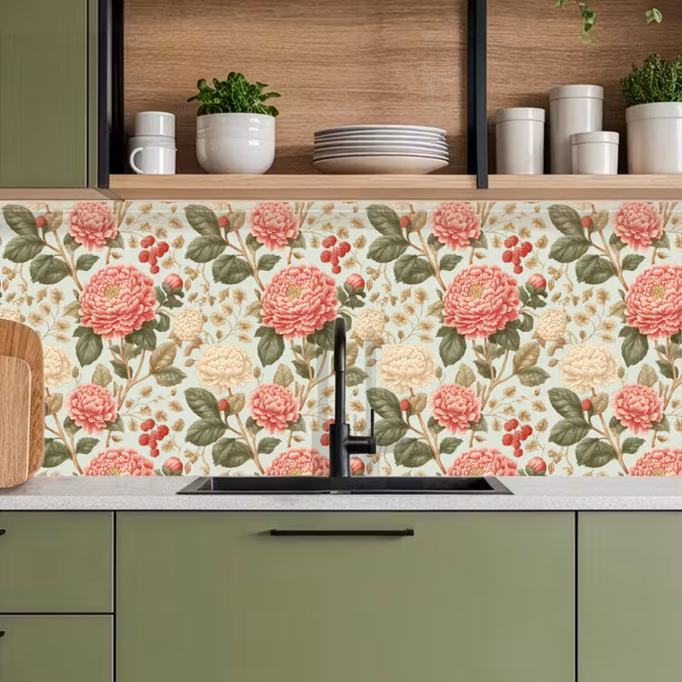 Klassiek - Botanisch - Veelkleurig keuken achterwand 2 middel 871 -sfeer3