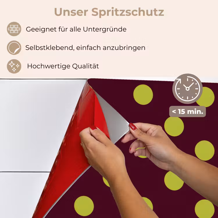 Klassiek - Stippen - Groen keuken achterwand spatscherm klein 900 -spatscherm_DE