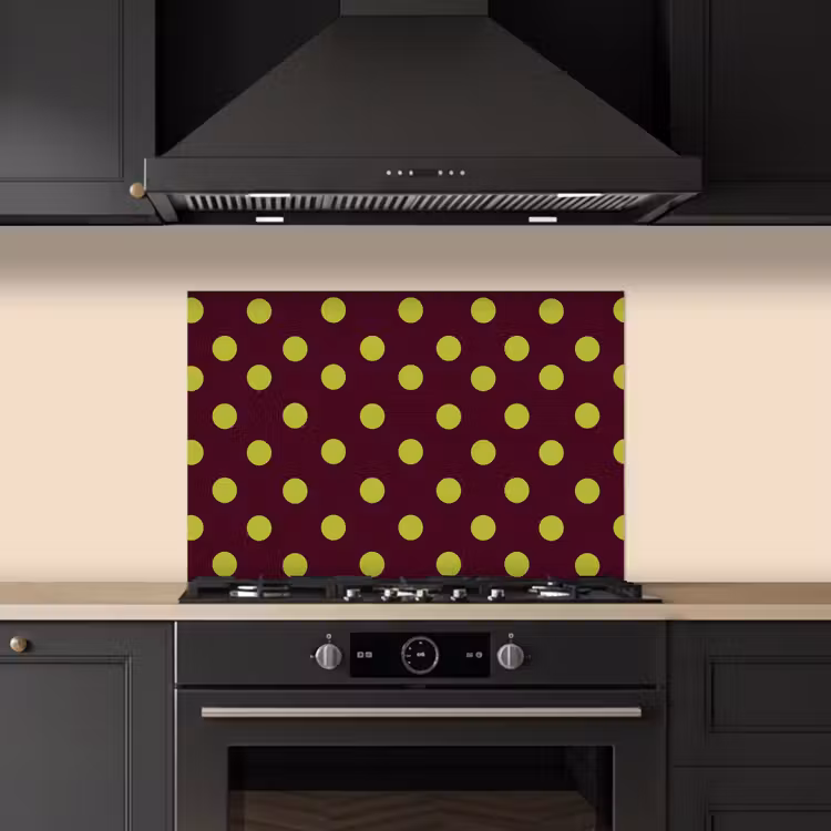 Klassiek - Stippen - Groen keuken achterwand spatscherm klein 900 -sfeer1