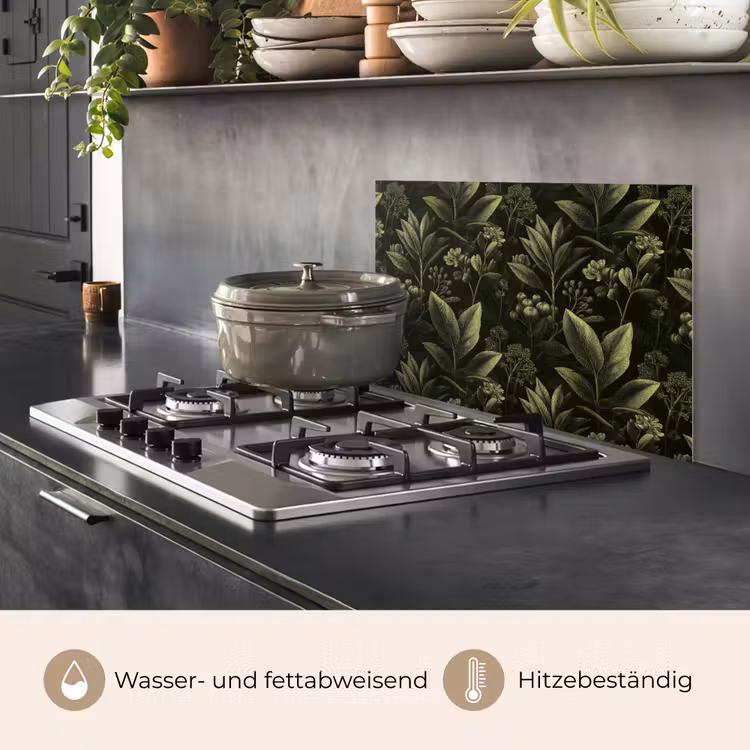 Klassiek - Donker - Botanisch - Planten keuken achterwand spatscherm klein 900 -usp_DE