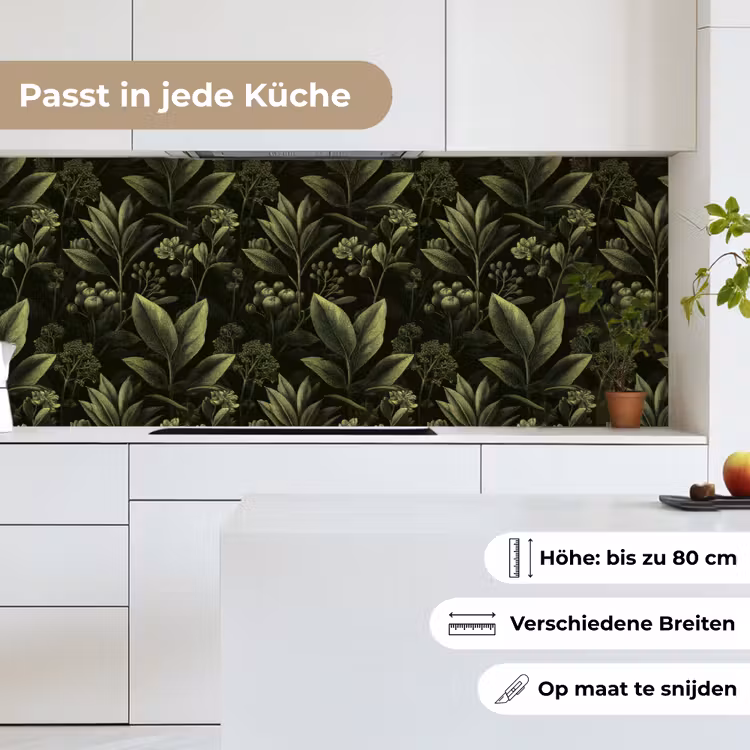Klassiek - Donker - Botanisch - Planten keuken achterwand 2 middel 871 -sfeer4_DE