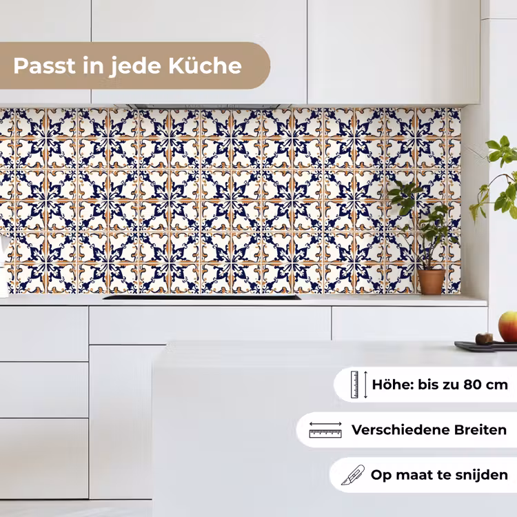 Klassiek - Patroon - Kleurrijk keuken achterwand 2 middel 871 -sfeer4_DE