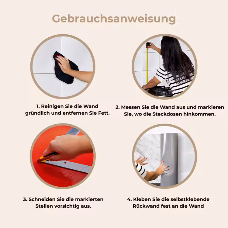 Klassiek - Marmer - Grijs keuken achterwand 2 middel 871 -gebruiksaanwijzing_DE