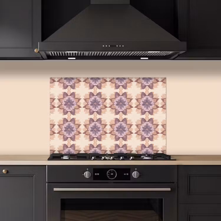 Klassiek - Patroon - Paars keuken achterwand spatscherm klein 900 -sfeer1