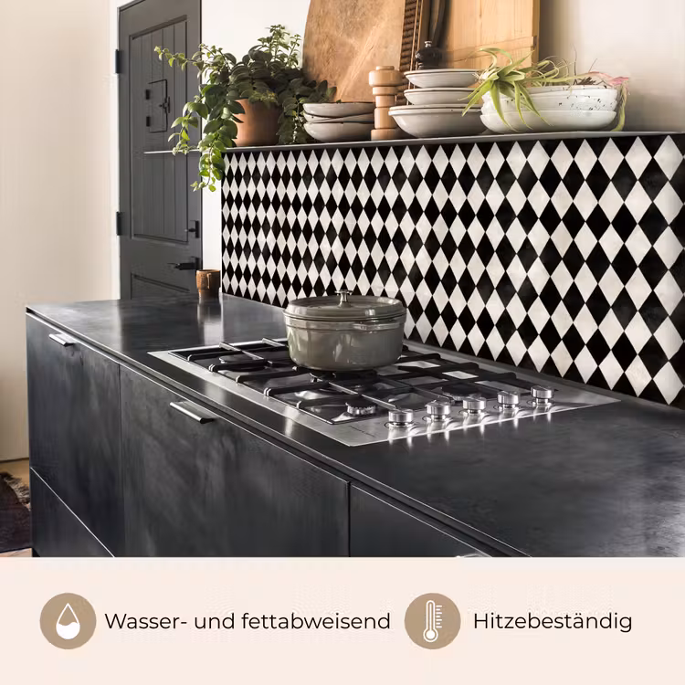 Klassiek - Patroon - Zwart keuken achterwand 2 middel 871 -usp_DE