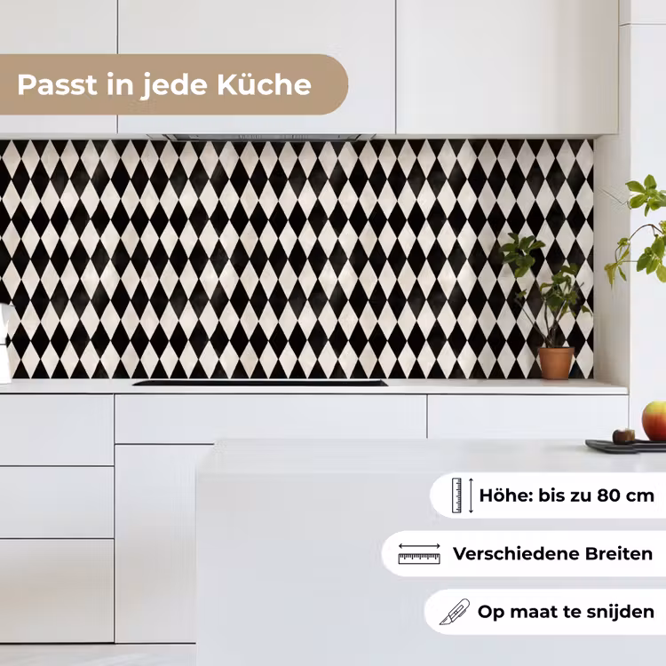 Klassiek - Patroon - Zwart keuken achterwand 2 middel 871 -sfeer4_DE