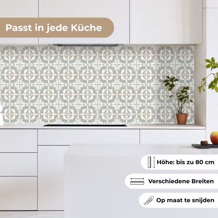 Klassiek - Pastel - Bloemaccent keuken achterwand 2 middel 871 -sfeer4_DE