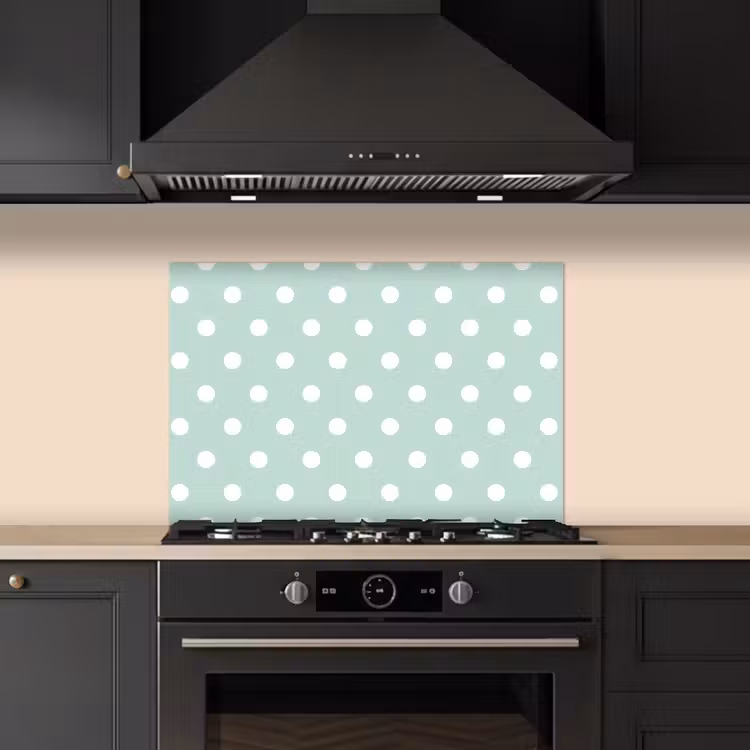 Klassiek - Polka - Groen keuken achterwand spatscherm klein 900 -sfeer1