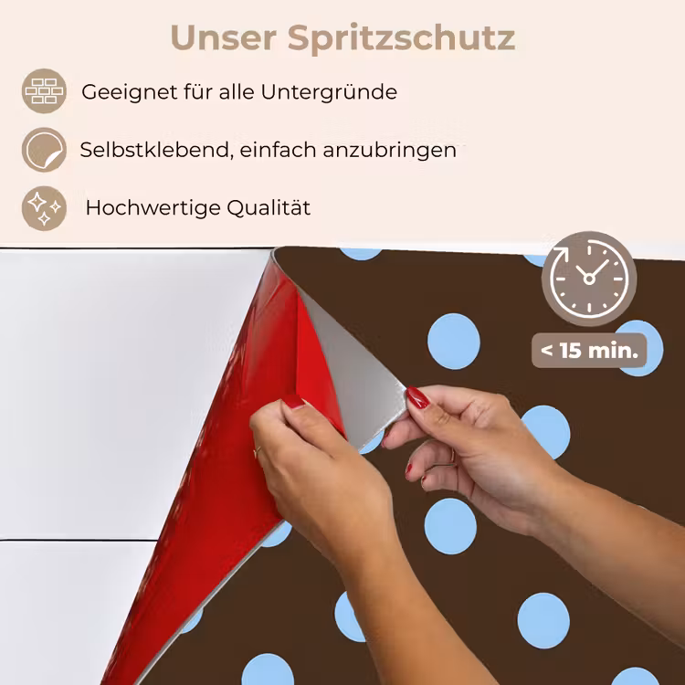 Klassiek - Stippen - Bruin keuken achterwand spatscherm klein 900 -spatscherm_DE