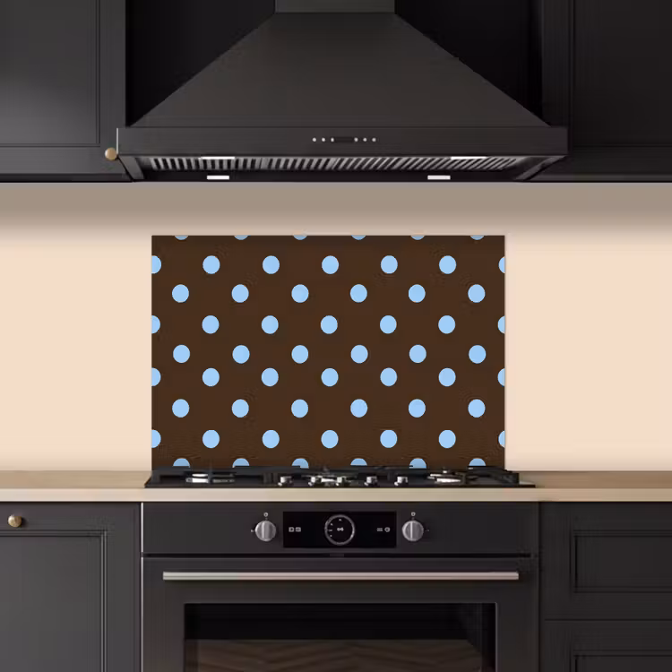 Klassiek - Stippen - Bruin keuken achterwand spatscherm klein 900 -sfeer1