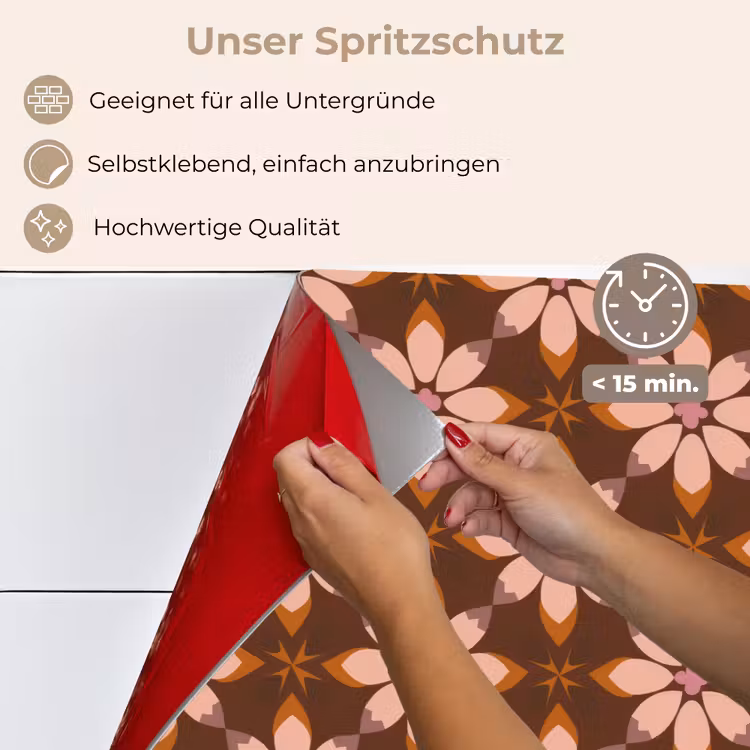 Klassiek - Retro - Bruin keuken achterwand spatscherm klein 900 -spatscherm_DE
