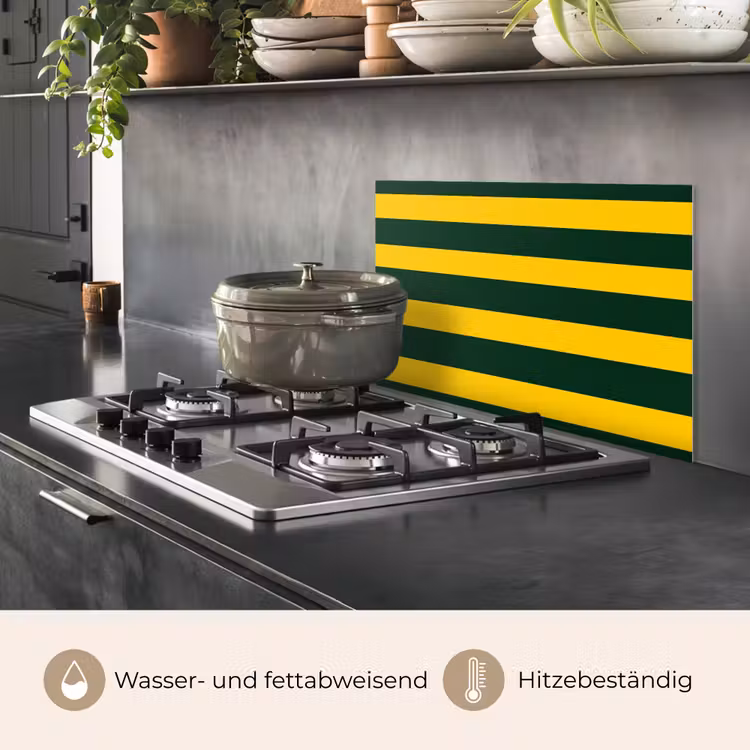 Klassiek - Strepen - Groen keuken achterwand spatscherm klein 900 -usp_DE