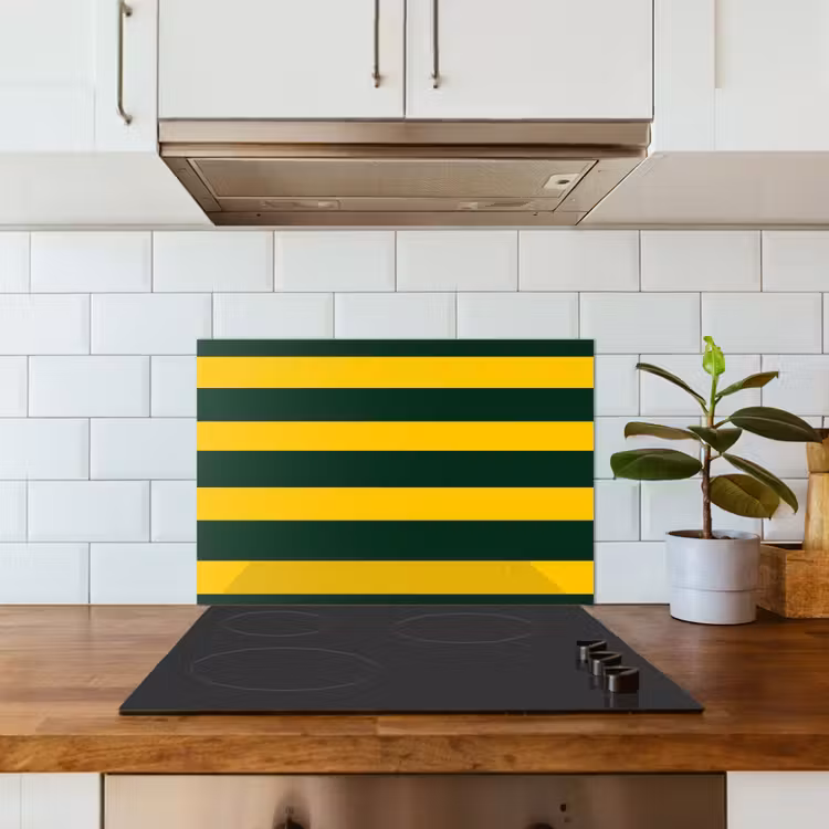 Klassiek - Strepen - Groen keuken achterwand spatscherm klein 900 -sfeer2