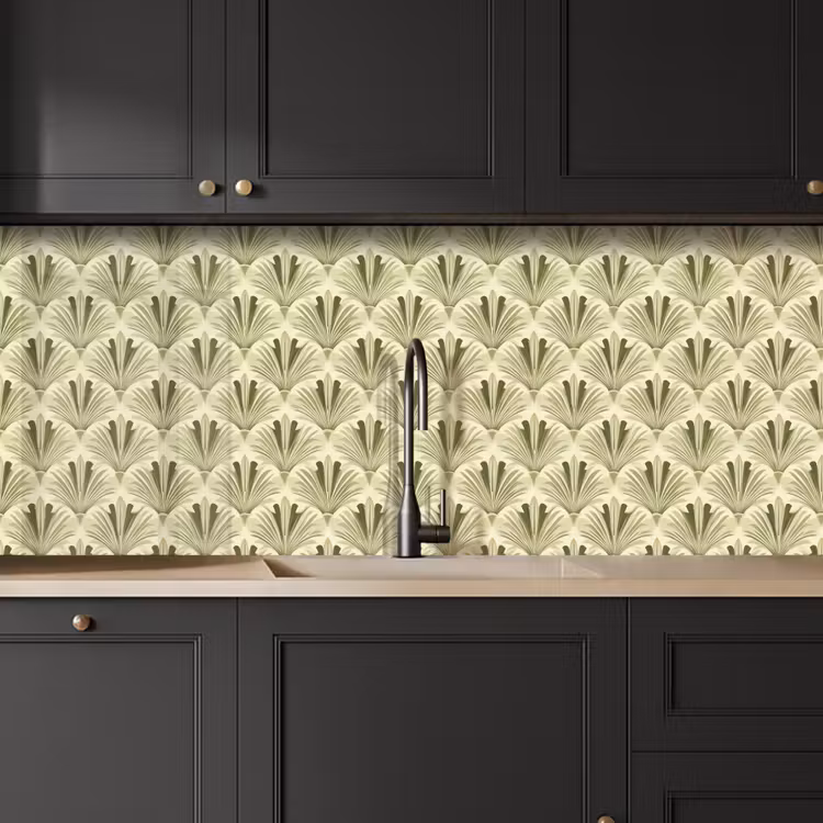 Klassiek - Waaier - Groen keuken achterwand 2 middel 871 -sfeer1