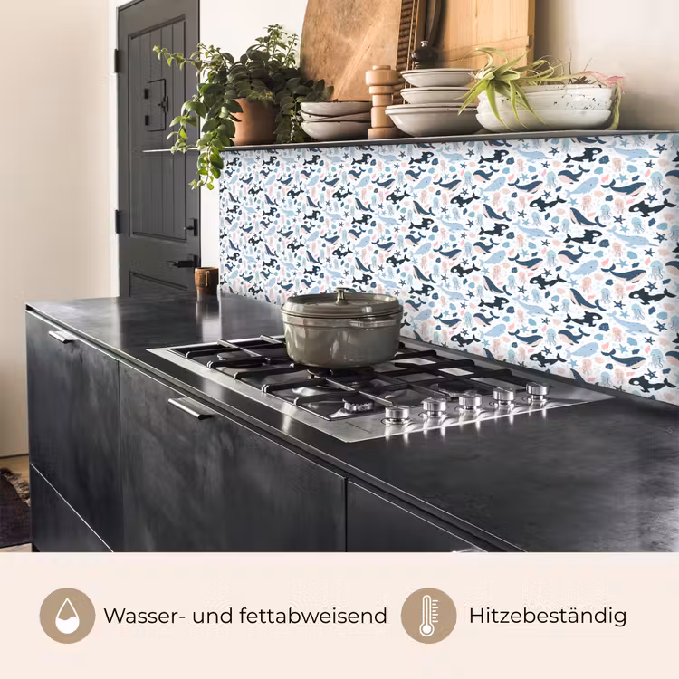 Klein - Oceaan - Walvissen - Octopus keuken achterwand 2 middel 871 -usp_DE