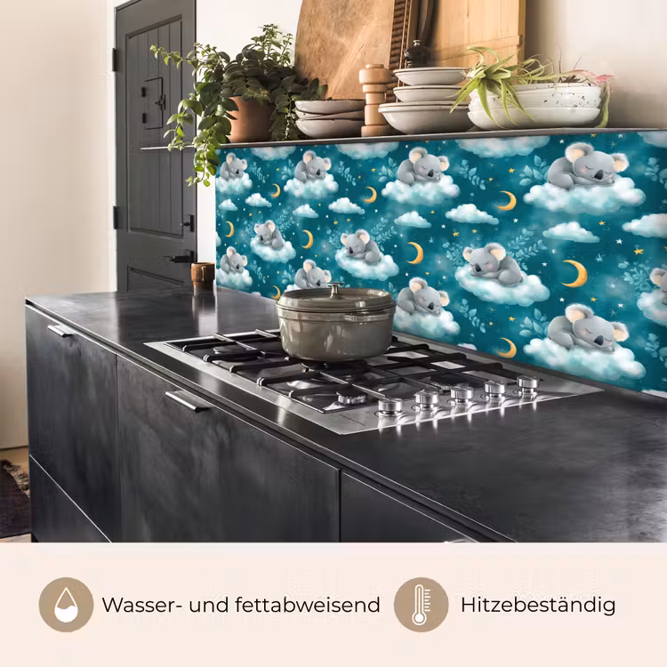 Koala's - Betoverend - Blauw keuken achterwand 2 middel 871 -usp_DE