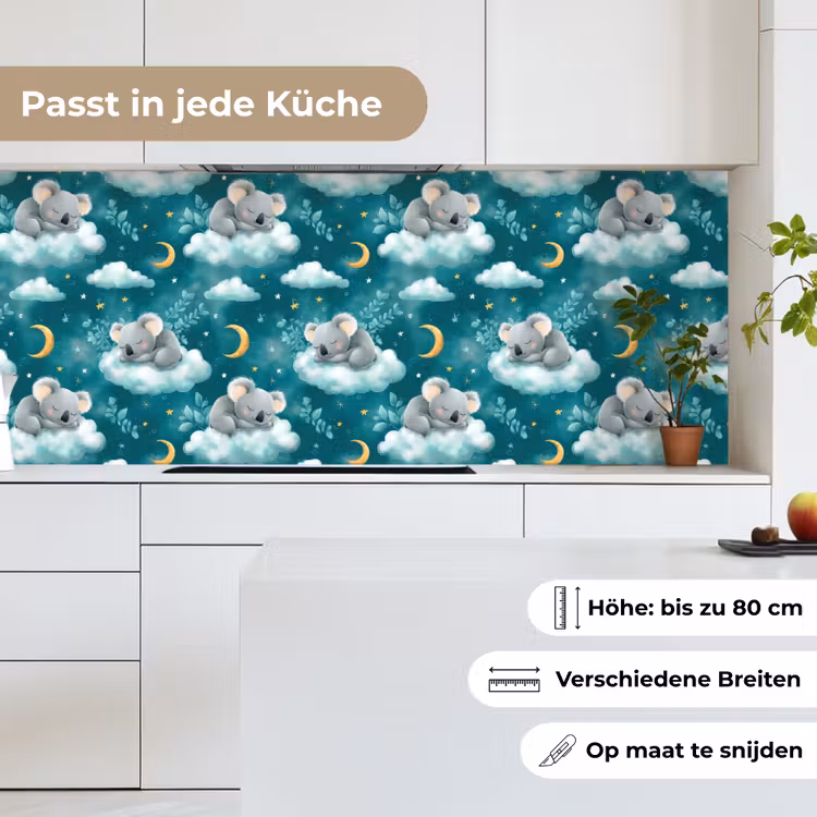 Koala's - Betoverend - Blauw keuken achterwand 2 middel 871 -sfeer4_DE