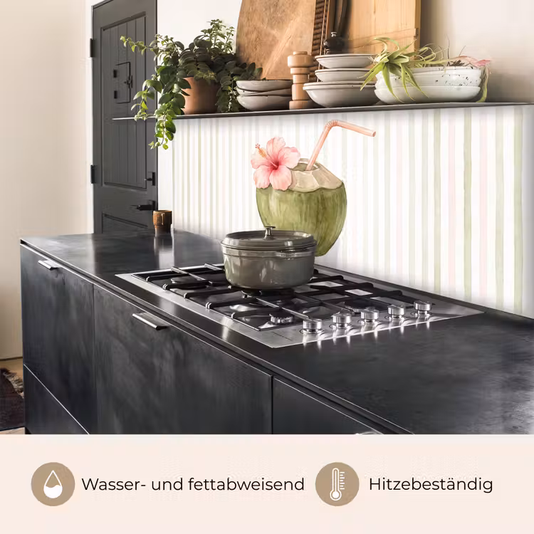 Kokosnoot - Drank - Tropisch - Illustratie - Zomer keuken achterwand 2 middel -usp_DE