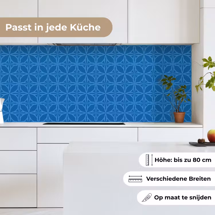 Kompas - Blauw - Patronen keuken achterwand 2 middel 871 -sfeer4_DE