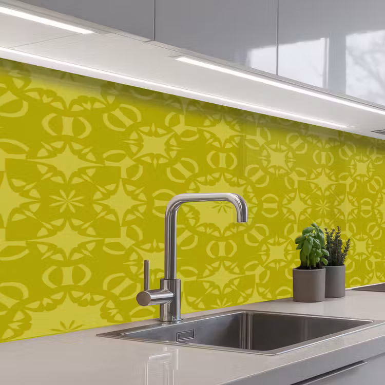 Kompas - Groen - Patronen keuken achterwand 2 middel 871 -3d_schuin